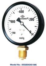 Ø100 mm Alttan Bağlantılı (Metal Kapaklı) Manometre & Manovakummetre