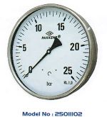 Ø 250 mm Hassas Paslanmaz Tip Basınç Ölçer (Arkadan Bağlantılı)